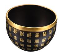 BESTYASH Tazón Decorativo de Latón Chino para Suerte Adorno de Mesa de Feng Shui Decoración de Oficina y Hogar Retro Prosperidad y Buena Fortuna
