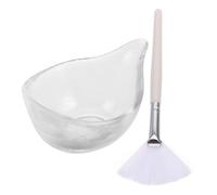 BESTYASH Tazón Para Película Pincel De Ácido De Frutas Recipiente Para Facial Cuencos De Spa Para Tratamientos Faciales Herramienta Aplicadora Para Mascarilla Facial Aplicador De Brocha Par