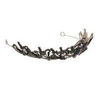 BESTYASH Tocado de Lujo Negro para Mujer Estilo Gótico para Baile de Graduación Halloween y Fiestas de Época Vintage