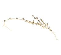 BESTYASH Tocado De Rama De Sauce Gemas Artificiales Diadema Dorada Accesorio De Aleación Cabello Adecuado Para Bodas y Fiestas Decoración Elegante Para Ocasiones Obsequios