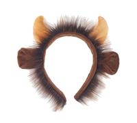 BESTYASH tocados de animales Cuerna diadema de vaca disfraz animal disfraz animal disfraz de animal apoyos de la foto para de fotos diadema de cuerno de animal tela
