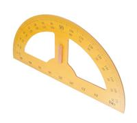 BESTYASH Transportador de Semicírculo de Madera Amarillo, Herramienta de Enseñanza Multipropósito Fácil de Llevar para Medir Ángulos en Matemáticas