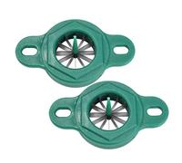 BESTYASH Trituradora de Cebolleta de Acero Inoxidable 2 Piezas Cortador Multifuncional para Rodajas y Tiras Herramienta Portátil para Cocina Doméstica y Restaurante Rallador Compacto