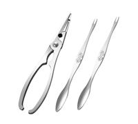 BESTYASH Utensilios para Mariscos Acero Inoxidable Incluye Pinza y Tenedores para Cangrejo y Langosta Herramientas Domésticas Resistentes y Fáciles de Usar para Comer Mariscos