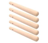BESTYASH Varillas de Molienda Manuales de Madera Natural 5 Piezas para Triturar Alimentos Complementarios para Bebés Morteros de Madera Ergonómicos para Cocina Doméstica