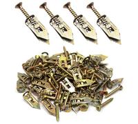 BESTYCHAO 120 tacos autoperforantes con tornillos, tornillos de expansión para martillos galvanizados