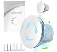 BestYiJo 100mm Extractor de Baño, Potente Extractor de Aire Silencioso, Ventilador de Baño, Ventilador de Tubo, ≤34 dB, Bajo consumo, Ideal para Baño, Cocina, Inodoro, Bajo consumo