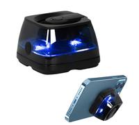 BestYiJo Altavoz magnético multifunción Bluetooth G200 Altavoz Bluetooth portátil con luz de color Multi-RGB, IPX5 resistente al agua, sonido 3D espacial, exterior, bicicleta (negro cuadrado)