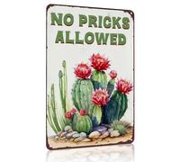 Bestylez Garden Gifts Vintage Cactus No se permiten pinchazos carteles de jardinerνa para el hogar, jardνn, invernadero, sala de estar, dormitori