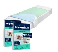 BESTZINGS Empapadores Cama Adultos Empapadores Bebe Protector Colchon Lavable Impermeable Pipi Stop Cambiador Desechable Empapador con Alas Protector Cama Empapador 90 x 85 Pack 2