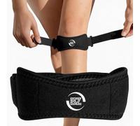 BestZings - Rodilleras Menisco y Ligamento - Rodilleras gym - Rodilleras Crossfit - Rodillera Rotuliana - Cinta Rotuliana - Knee Support - Rodillera terapeutica ajustable - PACK 2 (Negro)