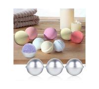 Besufy Bath Bomb Mold 2Pcs Aluminum Alloy 3D Ball Bath Bombs Cake Mold DIY Baking Tool Accessories