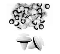 BESULEN Juego de 50 clips de montaje para coche, universales, para panel de puerta, parachoques, juego de clips de plástico, soporte de montaje delantero y trasero, juego de remaches con cojín de