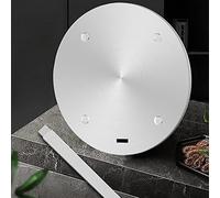 Beswarmy - Placa difusora de calor de inducción, placa adaptadora de inducción de acero inoxidable con mango extraíble para estufa de gas, café, leche, utensilios de cocina de inducción, placa de