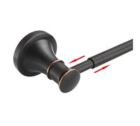 BESy Toallero Ajustable de Bronce de 16.5 a 28.7 Pulgadas para Soporte de Toallas de baño, Barra de Toalla montada en la Pared, Accesorios de baño, Estilo Hotel, Acero Inoxidable, Bronce aceitado