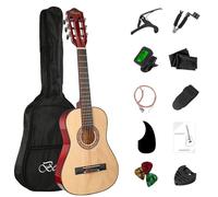 BESYOU Guitarra acústica de madera de 30 pulgadas con funda, libro de guitarra y accesorios para niños/niñas/niños/principiantes (natural)