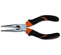 Beta 1166BM 160 - Alicates de bocas semirredondas rectas muy largas y granuladas, cromados, mangos en bimaterial