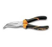 Beta 1168BM 200 - Alicates de bocas semirredondas acodadas muy largas y granuladas, cromados, mangos en bimaterial
