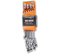Beta Tools - Juego de llaves combinadas 142/SC9I, 9 llaves con carraca reversible y soporte compacto