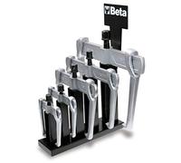 Beta 1500N/SP6 - Juego de 6 extractores universales de 2 patas correderas (art. 1500N/…) con soporte