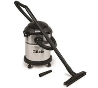 BETA - 1870I - Aspiradora de 20 litros para sólidos y líquidos, bidón de Acero Inoxidable, con Varios Accesorios incluidos, práctico, Potente y con Ruedas antihuellas 018700220