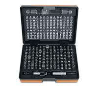 Beta 861/C100 - Juego Profesional de 98 Puntas con 2 Portapuntas, Encaje Hexagonal 1/4", para Atornilladores Manuales, Eléctricos y Neumáticos, en Estuche Resistente
