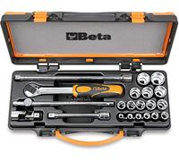 Beta 910A/C16 - 16 llaves de vaso hexagonales y 5 accesorios en caja de metal