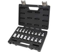 Beta 923E-FTX/C17 - Surtido de 17 vasos de mano para tornillos con perfil Torx, en maletín de plástico