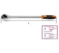 Beta 928/55 - Carraca reversible con cuadrado macho 3/4”, 72 dientes