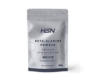 Beta Alanina en polvo de HSN | Suplemento para Mejorar Rendimiento Deportivo | 100% Pura, Ideal para Esfuerzos de Alta Intensidad | Vegano, Sin Gluten, Sin Lactosa, Sin Sabor, 500g