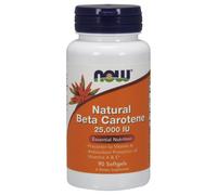 Now Foods Beta Caroteno Natural 7500 mcg (25000 IU) - 90 Cápsulas blandas