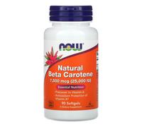 BETA-CAROTENO NATURAL VITAMINA A 25,000UI 90 softgel 7,500mcg de Now Foods