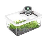 Beta Fish Aquariums, Coffee Table Tank Decor, USB Pump Feature, Light Included with Desktop Aquarium for Bedroom, Bookshelf, Hospital, Aquaponics, 11.42x8.66x4.72 Inches