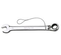 Beta - H-Safe Llaves Combinadas de Tenedor y Poligonal Doblada con Carraca Reversible Cromada, 1424024