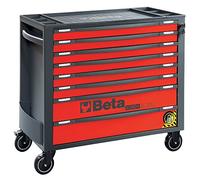 Beta RSC24Axl/8-R - Cajonera para herramientas, 8 cajones, con sistema antivuelco, modelo largo de 882 x 367 mm, con extracción total, montados en guías telescópicas de bola, rojo, 024004283