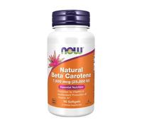 Betacaroteno natural NOW, 7.500 µg (90 cápsulas blandas)