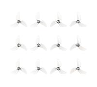 BETAFPV 12pcs Gemfan 1207 3-Blade Propellers with 1.0mm Shaft Compatible with 0702 0802 Series Brushless Motors, 1S FPV Racing Freestyle Whoop Drone Quadcopter like Air65 II - Transparent Gray
