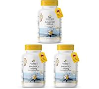 Betaína HCL 650mg - Clorhidrato de Betaína - 120 cápsulas | Warnke Vitalstoffe - Calidad de farmacia alemana (Paquete de 3)