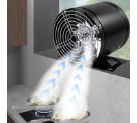 BETAM Extractor Cocina,Ventilador Extractor De Aire Bidireccional,Todo El Metal Extractor Baño Silencioso,para Baños, Garaje,Aulas,Cibercafés Rejillas Dextractor,No Requiere Instalación,7 Inch