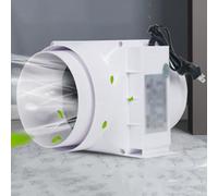 BETAM - Extractor de aire de 110 mm en línea, extractor de aire de baño con alimentación de regulación de velocidad, 253 m³/hora extractor de aire caliente, para inodoro, garaje, ático ventilador