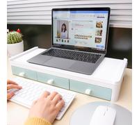 BETAM Soporte Monitor,Soporte Monitor Escritorio para Ordenador, iMac, PC (1 Nivel，Verde Claro)