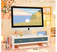 BETAM Soporte Monitor,Soporte Monitor Escritorio para Ordenador, iMac, PC (2 Niveles，Azul)