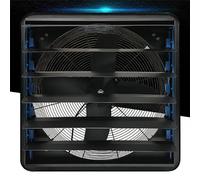 BETAM Ventilador Extractor De Aire con Persianas,Ventilador Industrial Flujo Axial,Carcasa De Metal Engrosada,220V Extractor Cocina,para Almacenes,Doméstico Rejillas Dextractor,16 Inches