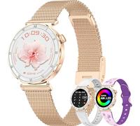 Betatree Reloj Inteligente Mujer, 1,19" Amoled Smartwatch Mujer con Llamadas, 110+ Modos Deportivos Podómetro Smart Watch, Monitor de Sueño/SpO2, IP67 Impermeable Reloj para Android iOS, Oro Rosado