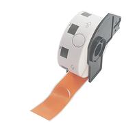 BETCKEY - 1 Rollo de DK-11218 Etiquetas Circulares Compatible con Brother, Φ24mm Round, 1000 Etiquetas de Color Naranja para Impresoras de Etiquetas QL