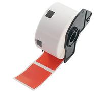 BETCKEY - 1 Rollo de DK-11220 Etiquetas para Alimentos Compatible con Brother, 39mm x 48mm, 620 Etiquetas de Color Red para Impresoras de Etiquetas QL