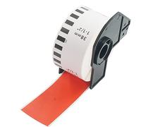 BETCKEY - 1 Rollo de DK-22225 Cinta Continua de Papel Térmico Compatible con Brother, 38mm x 30.48m, 1 continuous Etiquetas de Color Red para Impresoras de Etiquetas QL