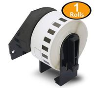 BETCKEY - 1 Rollo DK-22211 Etiquetas Adhesivas, 29mm x 15.24m, 1 Cinta Continua de Película Plástica para Brother QL Impresoras de Etiquetas
