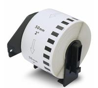 BETCKEY - 1 Rollo DK-22223 Etiquetas Adhesivas, 50mm x 30.48m, 1 Cinta Continua de Papel Térmico para Brother QL Impresoras de Etiquetas