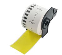 BETCKEY - 1 Rollo DK-22223 Etiquetas de Color (Amarillo), 50mm x 30.48m, 1 Cinta Continua de Papel Térmico para Brother QL Impresoras de Etiquetas